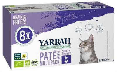 YARRAH CAT MULTIPACK PATE CHICKEN / TURKEY GRAINFREE