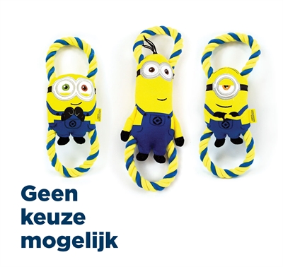 MINIONS PLUCHE BOB / STUART / KEVIN AAN FLOSTOUW