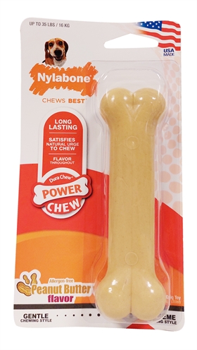 Nylabone Dura chew pindakaas voor harde bijters hypoallergeen