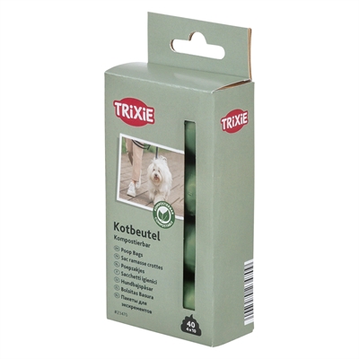 Trixie poepzakjes composteerbaar bosgroen (4X10 STUKS)