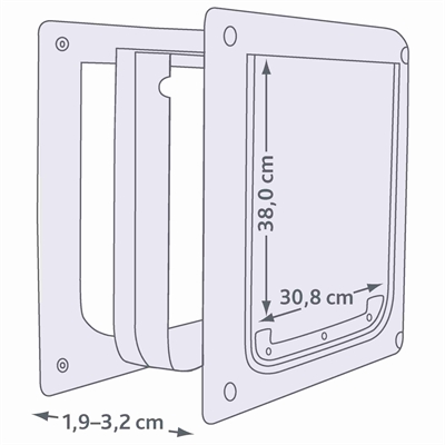 TRIXIE 2-WEG HONDENLUIK WIT — M-XL 39 X 45 CM — afbeelding 8