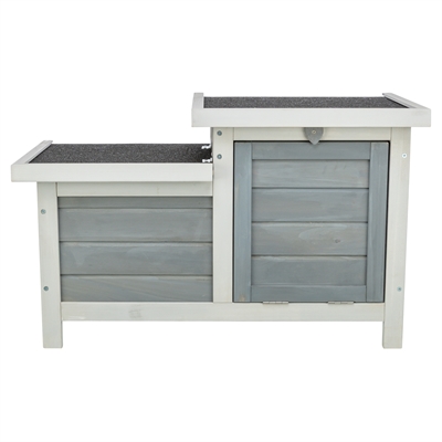 TRIXIE KNAAGDIERHUIS MET 2 INGANGEN GRIJS / WIT — 70X45X43 CM