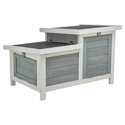 TRIXIE KNAAGDIERHUIS MET 2 INGANGEN GRIJS / WIT — 70X45X43 CM — afbeelding 2