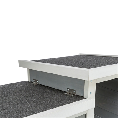 TRIXIE KNAAGDIERHUIS MET 2 INGANGEN GRIJS / WIT — 70X45X43 CM — afbeelding 5