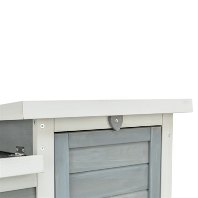 TRIXIE KNAAGDIERHUIS MET 2 INGANGEN GRIJS / WIT — 70X45X43 CM — afbeelding 6