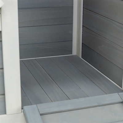 TRIXIE KNAAGDIERHUIS MET 2 INGANGEN GRIJS / WIT — 70X45X43 CM — afbeelding 7