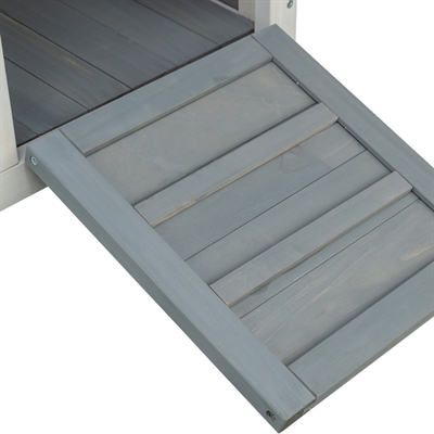 TRIXIE KNAAGDIERHUIS MET 2 INGANGEN GRIJS / WIT — 70X45X43 CM — afbeelding 8