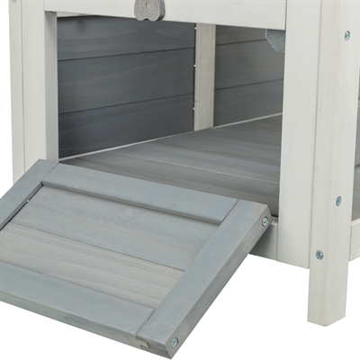 TRIXIE KNAAGDIERHUIS MET 2 INGANGEN GRIJS / WIT — 70X45X43 CM — afbeelding 9