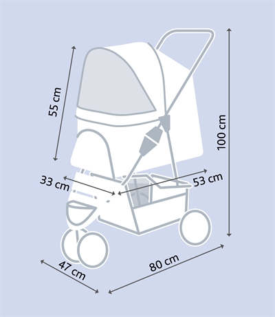 TRIXIE HONDENBUGGY ZWART — 80X47X100 CM — afbeelding 27