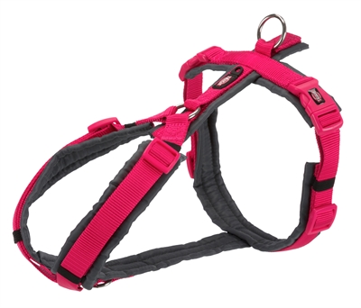 Trixie hondentuig premium trekking fuchsia / grijs afbeelding