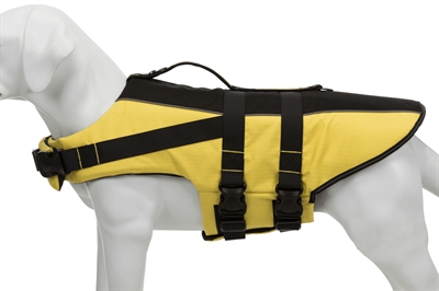 TRIXIE ZWEMVEST GEEL / ZWART — L 50-80X55 CM