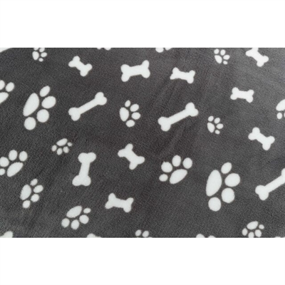 TRIXIE HONDENDEKEN KENNY FLEECE BOT / POOTJES GRIJS — 100X75 CM — afbeelding 3
