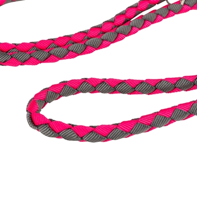 TRIXIE HONDENRIEM CAVO VERSTELBAAR FUCHSIA / GRIJS — 200X1,2 CM — afbeelding 4