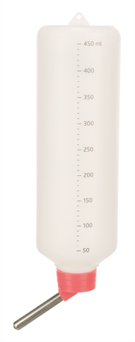 Trixie drinkfles kunststof met draadbeugel assorti (450 ML 12 ST)