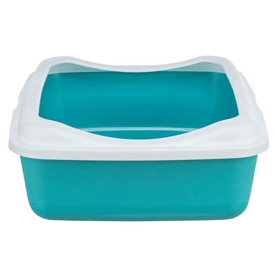 Trixie kattenbak classic petrol / wit (47X37X15 CM)