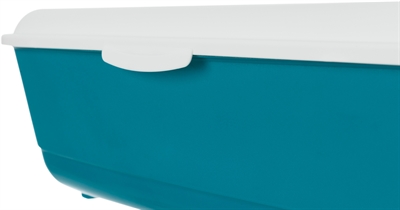 Trixie kattenbak classic petrol / wit (47X37X15 CM)