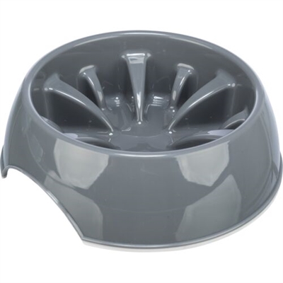 TRIXIE VOERBAK SLOWFEEDING KUNSTSTOF / TPR ASSORTI — 20 CM 800 ML