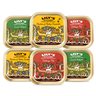 LILY&#039;S KITCHEN DOG ADULT CLASSIC DINNERS TRAY MULTIPACK