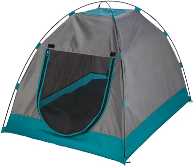 TRIXIE TENT VOOR HONDEN DONKERGRIJS / PETROL — 80X65X63 CM