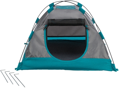 TRIXIE TENT VOOR HONDEN DONKERGRIJS / PETROL — 80X65X63 CM — afbeelding 3