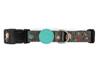 MORSO HALSBAND HOND GERECYCLED INK TANK GROEN — 37-58X2,5 CM
