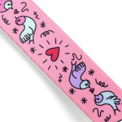 MORSO HALSBAND HOND GERECYCLED SWEET TWEET ROZE — 37-58X2,5 CM — afbeelding 3