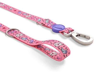 MORSO HONDENRIEM VERSTELBAAR GERECYCLED SWEET TWEET ROZE — 75-230X1,5 CM 4-20 KG — afbeelding 2