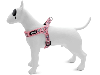 MORSO MINI HONDENTUIG VERSTELBAAR GERECYCLED SWEET TWEET ROZE — 29-38X2,5 CM