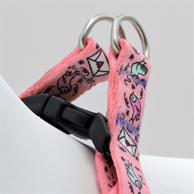 MORSO MINI HONDENTUIG VERSTELBAAR GERECYCLED SWEET TWEET ROZE — 29-38X2,5 CM — afbeelding 5