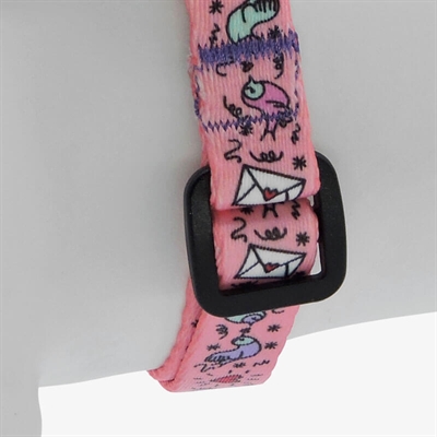 MORSO MINI HONDENTUIG VERSTELBAAR GERECYCLED SWEET TWEET ROZE — 29-38X2,5 CM — afbeelding 6