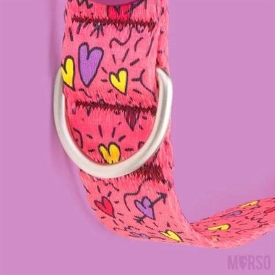 MORSO HALSBAND HOND GERECYCLED PINK THINK ROZE — 37-58X2,5 CM — afbeelding 5