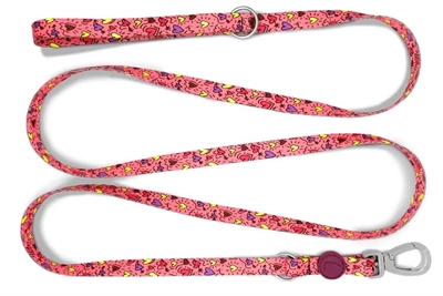 MORSO HONDENRIEM VERSTELBAAR GERECYCLED PINK THINK ROZE — 75-230X1,5 CM 4-20 KG