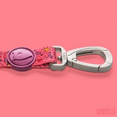 MORSO HONDENRIEM VERSTELBAAR GERECYCLED PINK THINK ROZE — 75-230X1,5 CM 4-20 KG — afbeelding 2