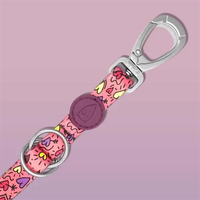 MORSO HONDENRIEM VERSTELBAAR GERECYCLED PINK THINK ROZE — 75-230X1,5 CM 4-20 KG — afbeelding 4