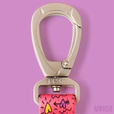 MORSO HONDENRIEM VERSTELBAAR GERECYCLED PINK THINK ROZE — 75-230X1,5 CM 4-20 KG — afbeelding 6