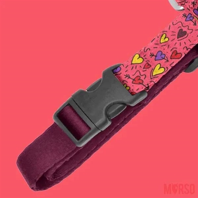 MORSO HONDENTUIG H-TUIG GERECYCLED PINK THINK ROZE — 60-80X2,5 CM — afbeelding 6