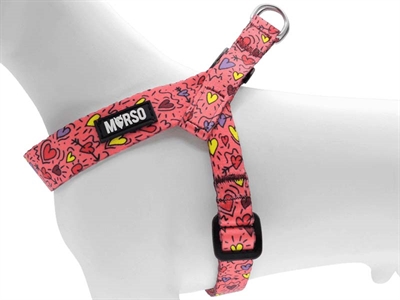 MORSO MINI HONDENTUIG VERSTELBAAR GERECYCLED PINK THINK ROZE — 29-38X2,5 CM — afbeelding 2