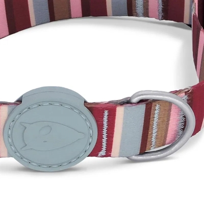 MORSO HALSBAND HOND GERECYCLED SKYLINE ROOD / ROZE — 37-58X2,5 CM — afbeelding 2