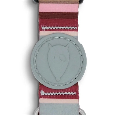 MORSO HALSBAND HOND GERECYCLED SKYLINE ROOD / ROZE — 37-58X2,5 CM — afbeelding 5