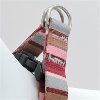 MORSO MINI HONDENTUIG VERSTELBAAR GERECYCLED SKYLINE ROOD / ROZE — 29-38X2,5 CM — afbeelding 5