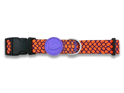 MORSO HALSBAND HOND GERECYCLED URBAN LIZARD ROOD — 37-58X2,5 CM