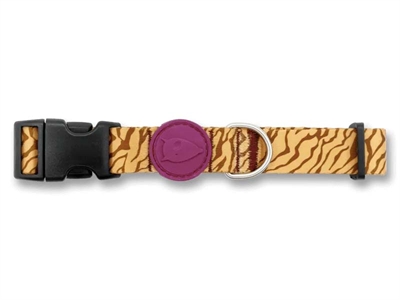 MORSO HALSBAND HOND GERECYCLED JUNGLE DRUM ORANJE — 37-58X2,5 CM