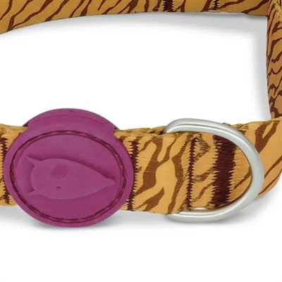 MORSO HALSBAND HOND GERECYCLED JUNGLE DRUM ORANJE — 37-58X2,5 CM — afbeelding 2