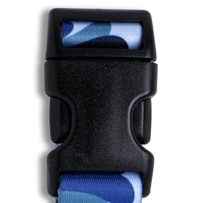 MORSO HALSBAND HOND GERECYCLED SPLASH BLAUW — 37-58X2,5 CM — afbeelding 4