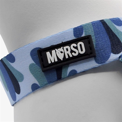 MORSO MINI HONDENTUIG VERSTELBAAR GERECYCLED SPLASH BLAUW — 29-38X2,5 CM — afbeelding 4