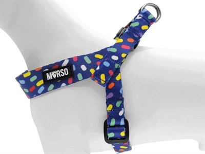 MORSO MINI HONDENTUIG VERSTELBAAR GERECYCLED COLOR INVADERS PAARS — 29-38X2,5 CM — afbeelding 2