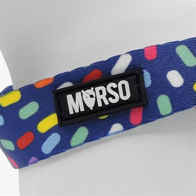MORSO MINI HONDENTUIG VERSTELBAAR GERECYCLED COLOR INVADERS PAARS — 29-38X2,5 CM — afbeelding 4