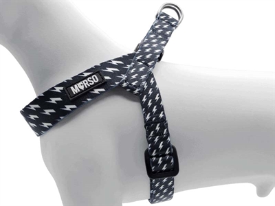 MORSO MINI HONDENTUIG VERSTELBAAR GERECYCLED POWER FLOW ZWART — 29-38X2,5 CM — afbeelding 2
