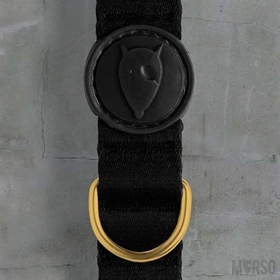 MORSO HALSBAND HOND GERECYCLED GOLD CAVIAR GOUD — 37-58X2,5 CM — afbeelding 2