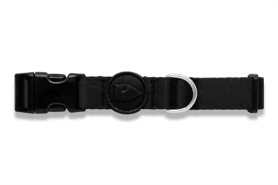 MORSO HALSBAND HOND GERECYCLED PURENESS ZWART — 37-58X2,5 CM